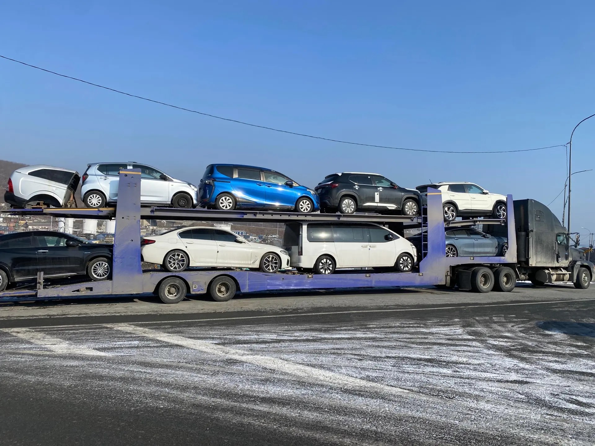 Автовоз зимой
